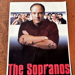 The Sopranos James Gandolfini signed movie poster
