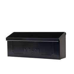 Gibraltar Mailboxes Townhouse Black, Small, Steel, Horizontal, Wall Mount Mailbox. Top of box is missing a  Screw. Look at pics ty