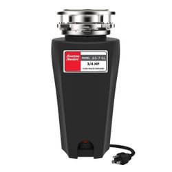 American Standard Slim Line Garbage Disposal 34 HP Black