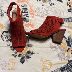 Vince Camuto Red Wedge Heels