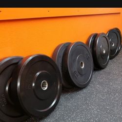 ⚫️ COMPLETE BUMPER PLATES WEIGHT SET PAIRS OF 45s, 35s, 25s,10s. ( BRAND NEW IN THE BOX)