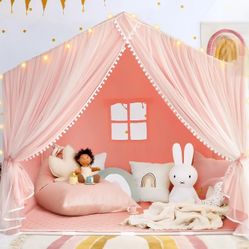 Kids Tent with Mat, Kids Play Tents Indoor, Princess Tent