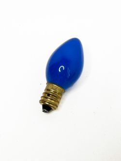 Vintage Department 56 C7 Flame-Shaped Blue Opaque “Village Replacement Bulb”
