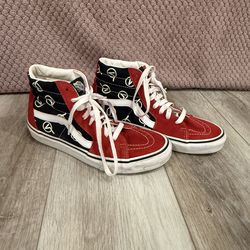 VANS Sk8- High Top Women's sz 8.5 mens sz7 Sneakersred navy blue white