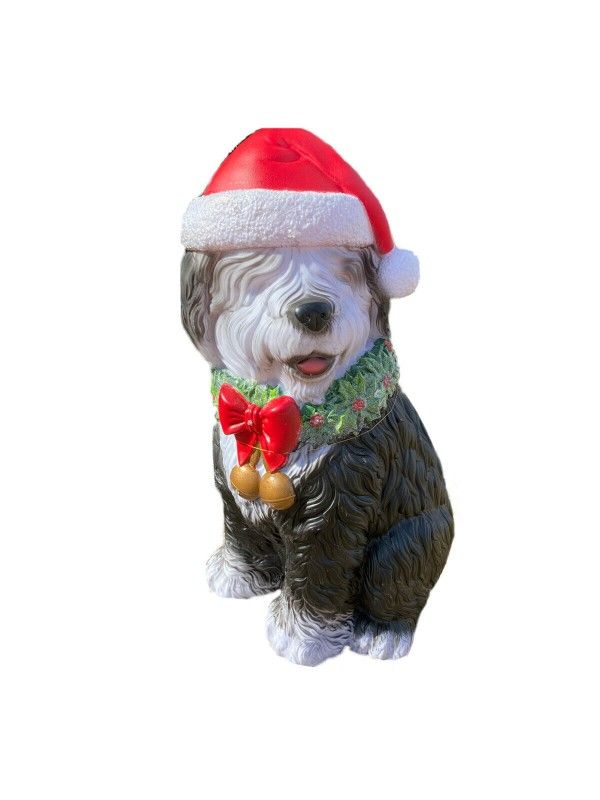 2.5 ft blissful figures LED Sheep dog