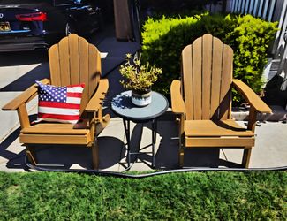 Pair Adirondack Folding Chairs $125