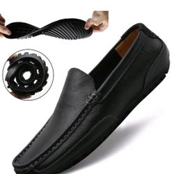 Genuine Leather Casual Soft Moccasins Breathable Slip on for Men