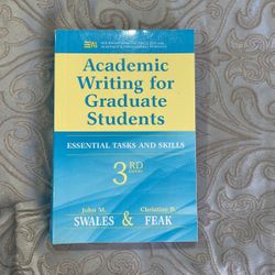 Academic Writing For Graduate Students