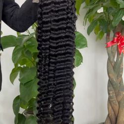 Human hair 40’ deep wave wig $525
