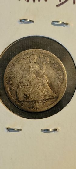 1857 Seated Liberty Silver Half Dime - Clear Date G4