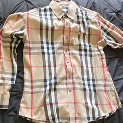 Authentic Burberry Flannel Long-sleeved Shirt