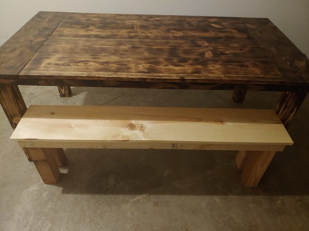 Hand made pine table