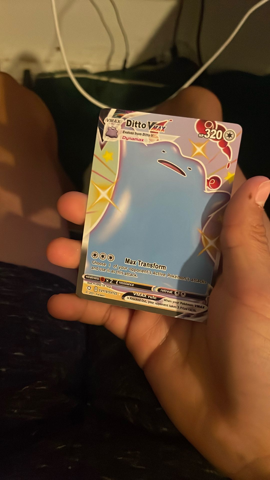 Ditto Vmax :5$ 320 Hp Real Pokémon Card