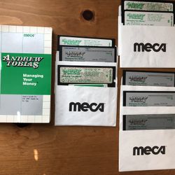 Andrew Tobia$ ‘Managing Your Money’ (1988)- User’s Guide includes disks 1,2,3,5,7for Apple IIe, IIc, IIgs. 