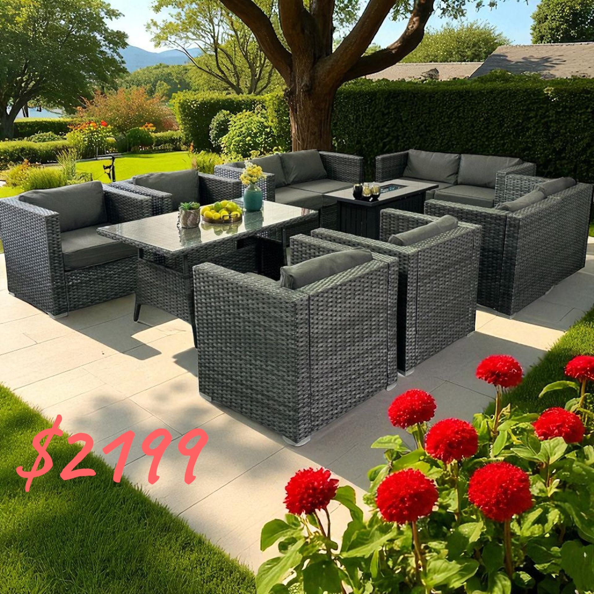 New box patio furniture with cushions(we finance and deliver)
