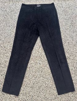 Vintage Dolce & Gabbana D&G Black Velvet Jacquard Pants IT 48 Made in Italy