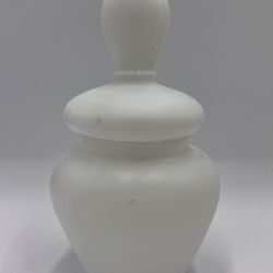 Apothecary White Milk Glass Jar 7.5”
