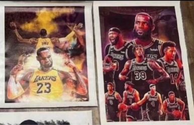 LeBron James canvas posters $10 each