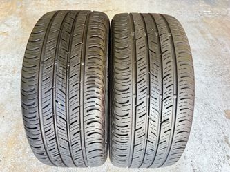 Two Tires 235/40/18 Continental Procontact With 75-90% Left like new pair on sale