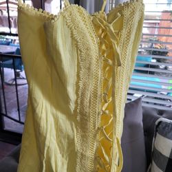 Never Worn Before Bright Yellow Fasion Nova Mini Dress 