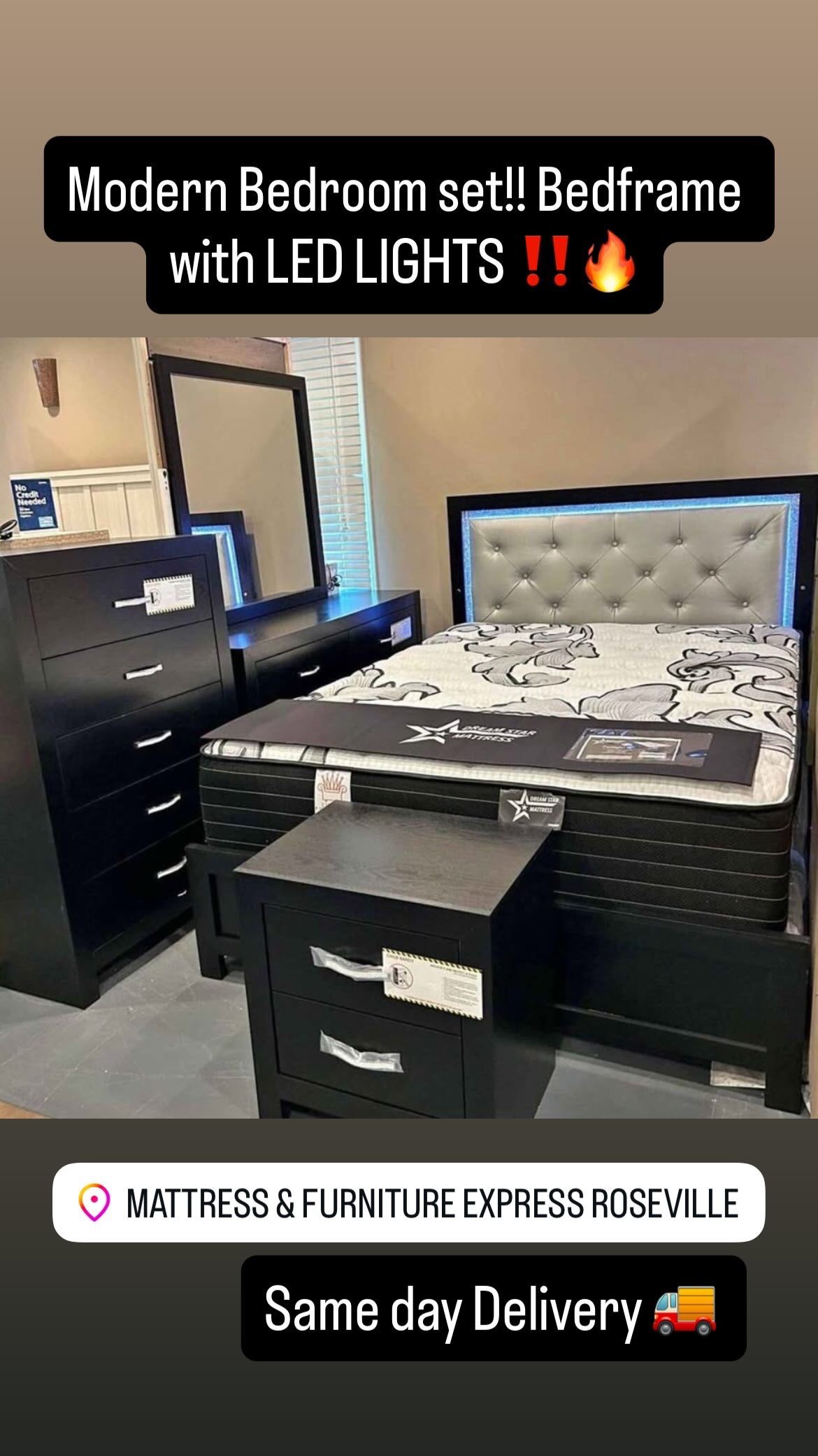 Bedroom Set Twin/full/queen/king/cal King Same Day Delivery