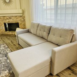 Brand new Linen Light Grey Sleeper Sofa