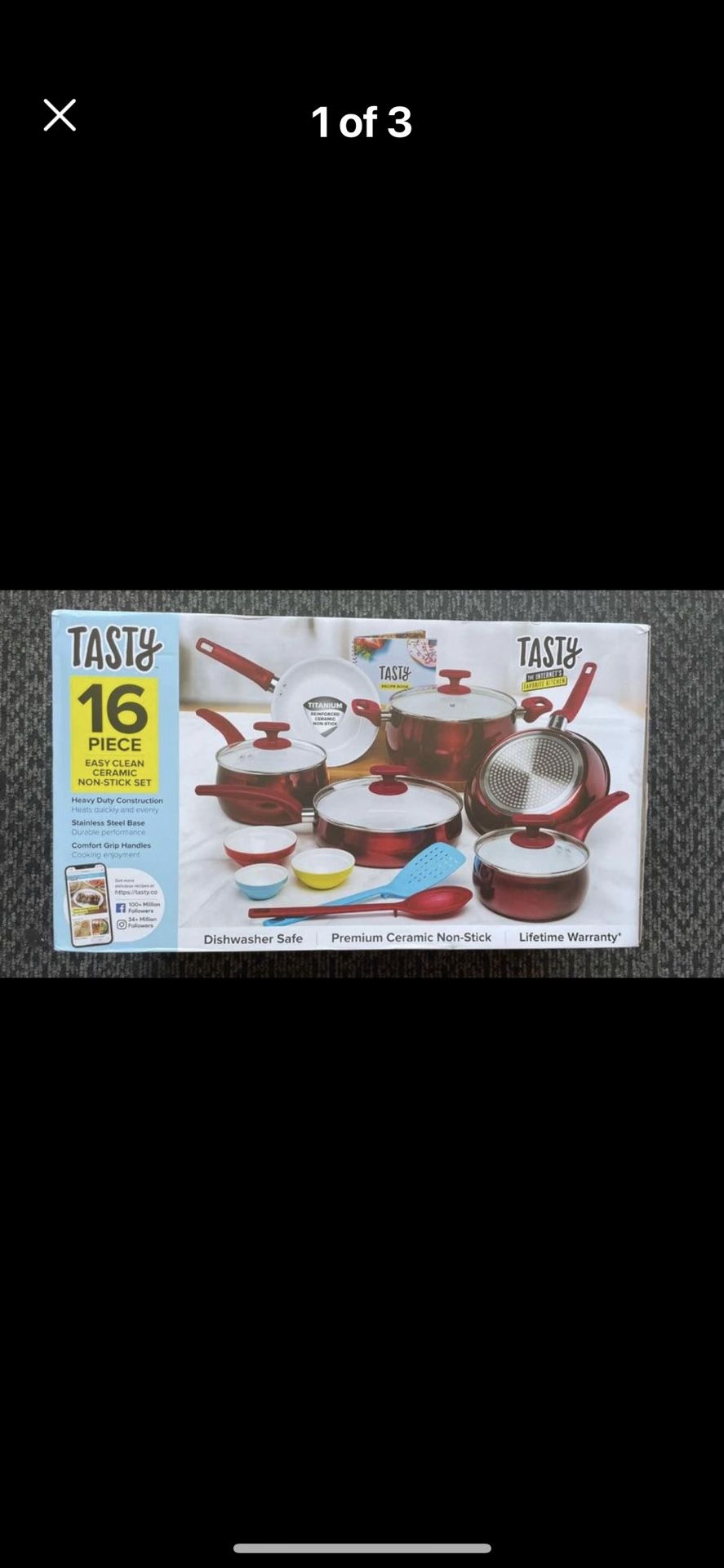 Tasty 16 piece kitchen Cookware Set- New In Box 