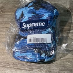 Supreme Military Camp Hat Blue Camo.