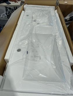 New in box-White Ceramic Double Sink Vanity Top