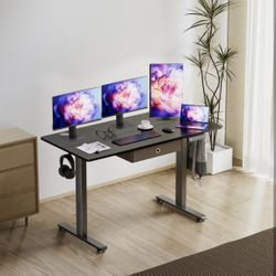 29-85 Electric Height Adjustable Standing Desk, 48 * 24 Inch Sit Stand Up Desk