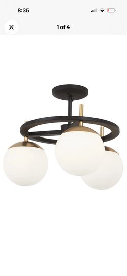 3-Light Semi-Flush Mount Light