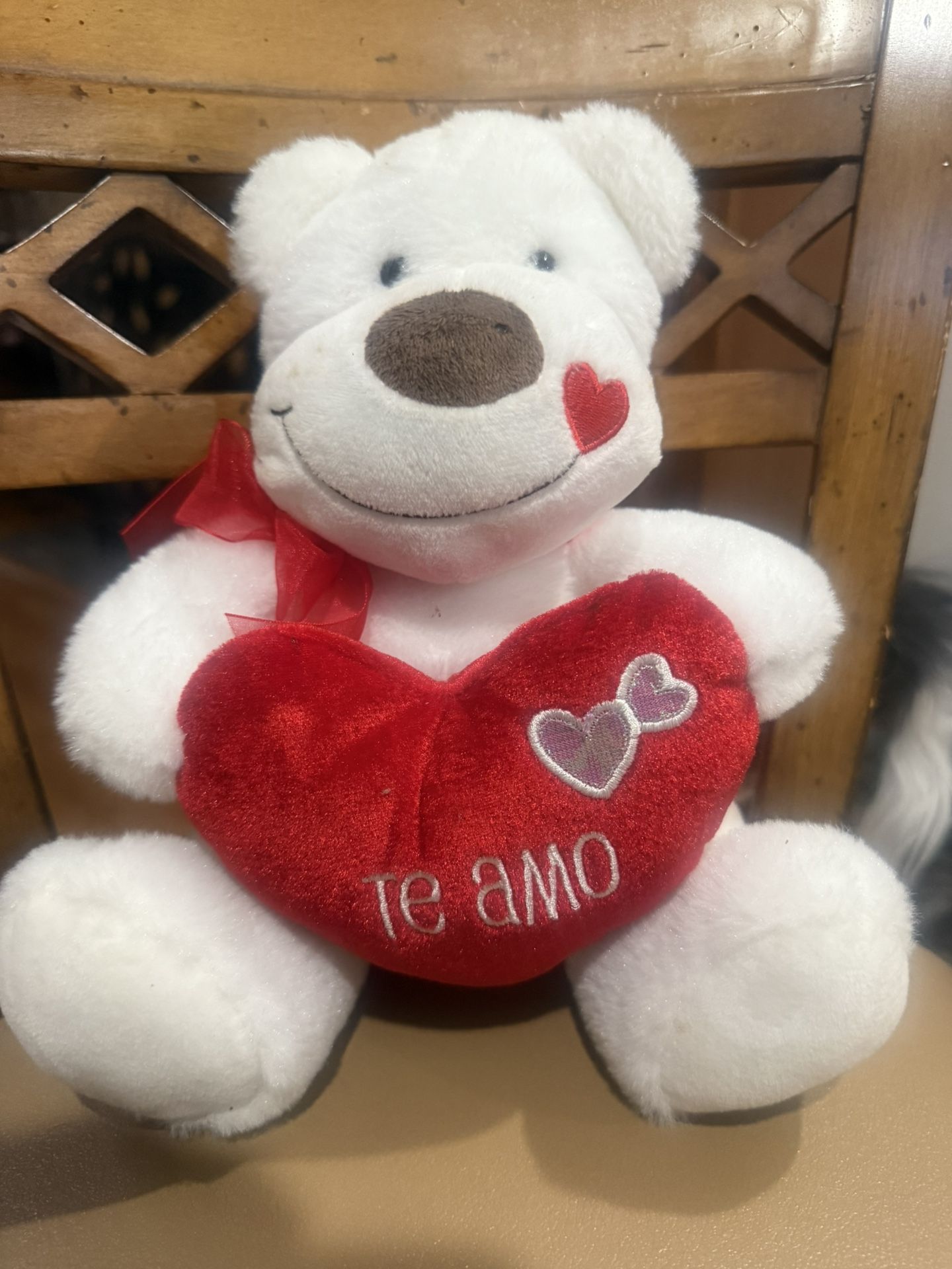 Valentine’s Day “Te Amo” Bear with Red Heart