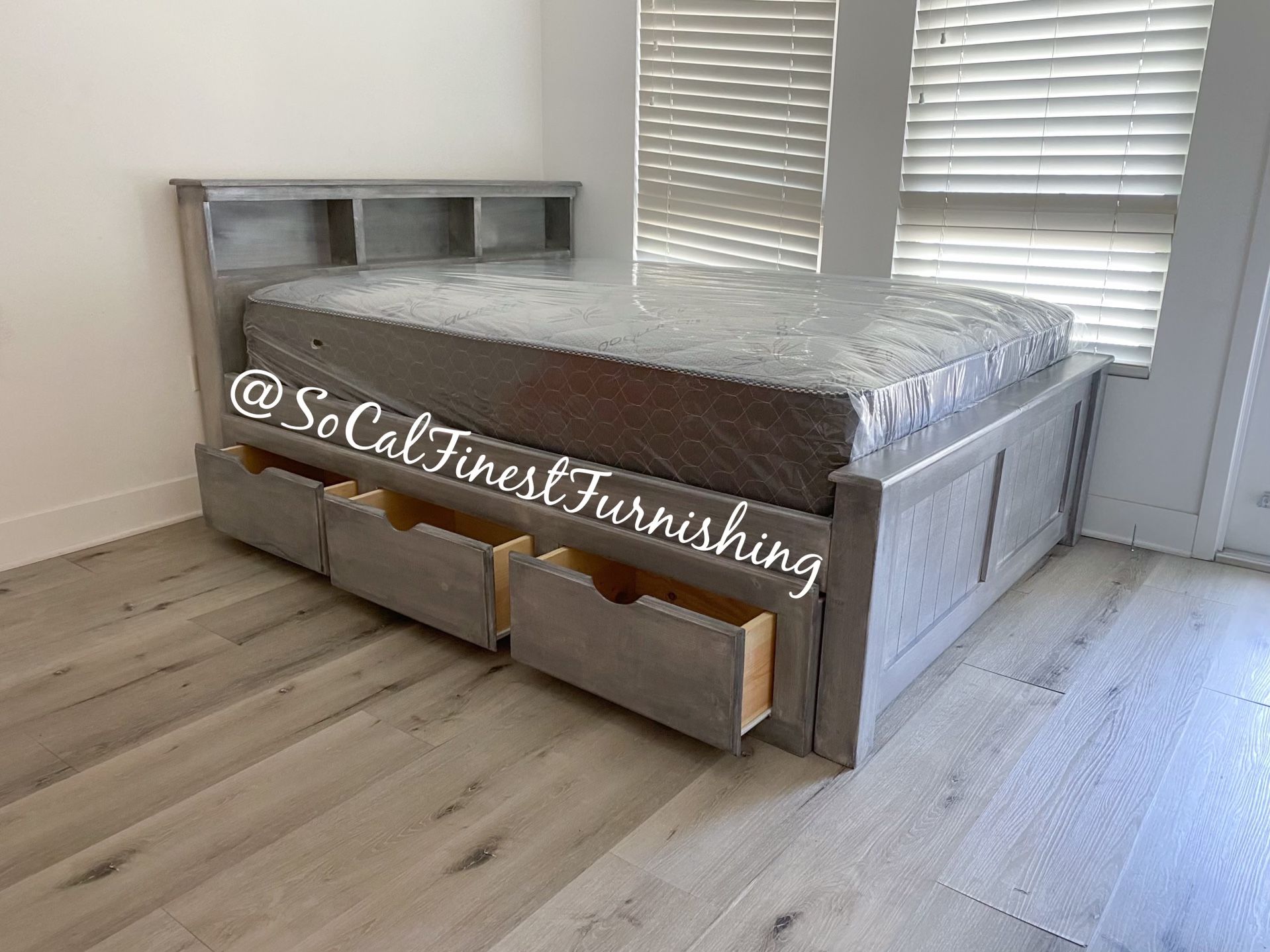 New Queen Bed With Storage And Mattress