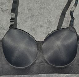Black smooth-cup underwire bra