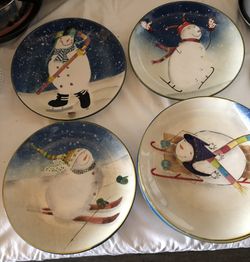 SNOWMAN DISH SET
