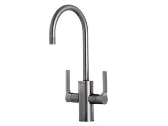 THE GALLEY Solid Stainless Steel and Burnished Bronze Hot & Cold Faucet Model # HF0D2SS