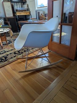 White Modern Molded Rocking Chair