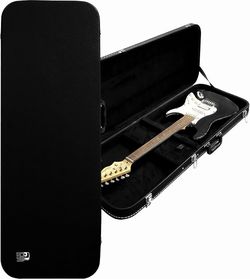 Electric Guitar Hard Case, Heavy-Duty Hard-Shell for Fender Strat/Tele, Multi-Layer Protection with PVC Shell & Plush Interior, Includes Storage Compa