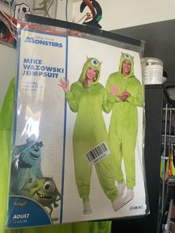Mike Wazowski Adult Jumpsuit Costume LG/XL