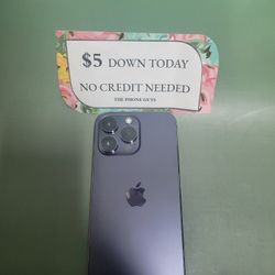 Apple IPhone 14 Pro Max Unlocked 128gb - 5 Dollars Down No Credit Needed! 