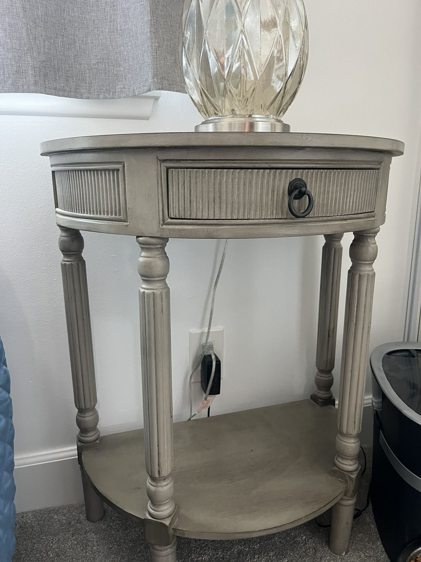 Grey Wood HomeGoods Side Table