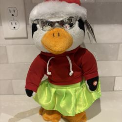 Christmas Animated Dancing "Rockin Around the Christmas Tree" Cool Santa Penguin