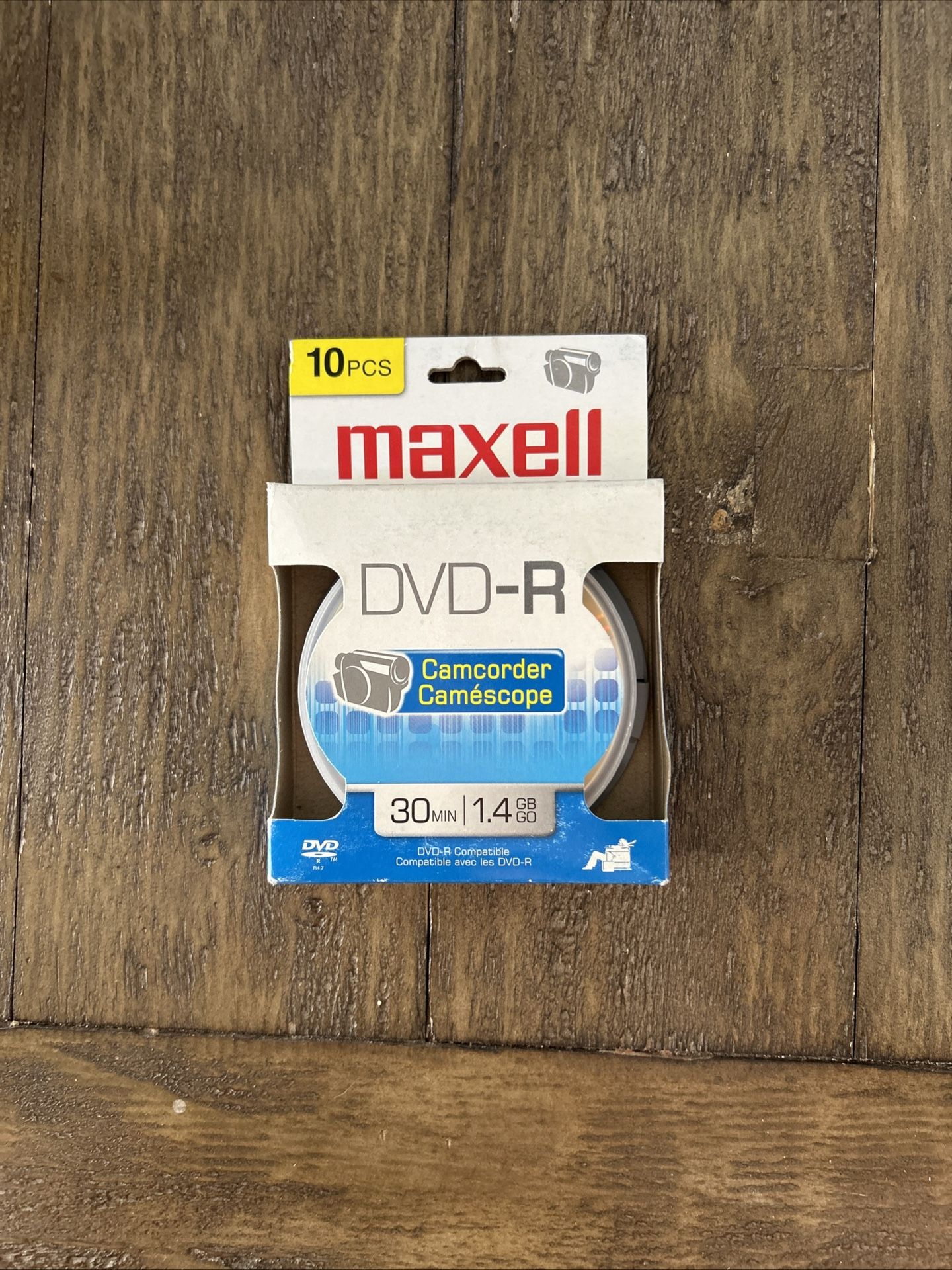 New! Maxell Camcorder DVD-R 10 pack 30 min 1.4 GB DVDs NOS New Old Stock