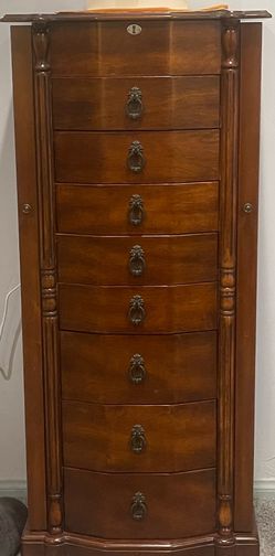OAK JEWELRY CABINET
