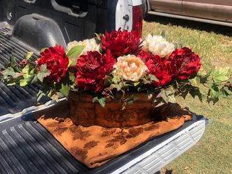 Red flower arrangement