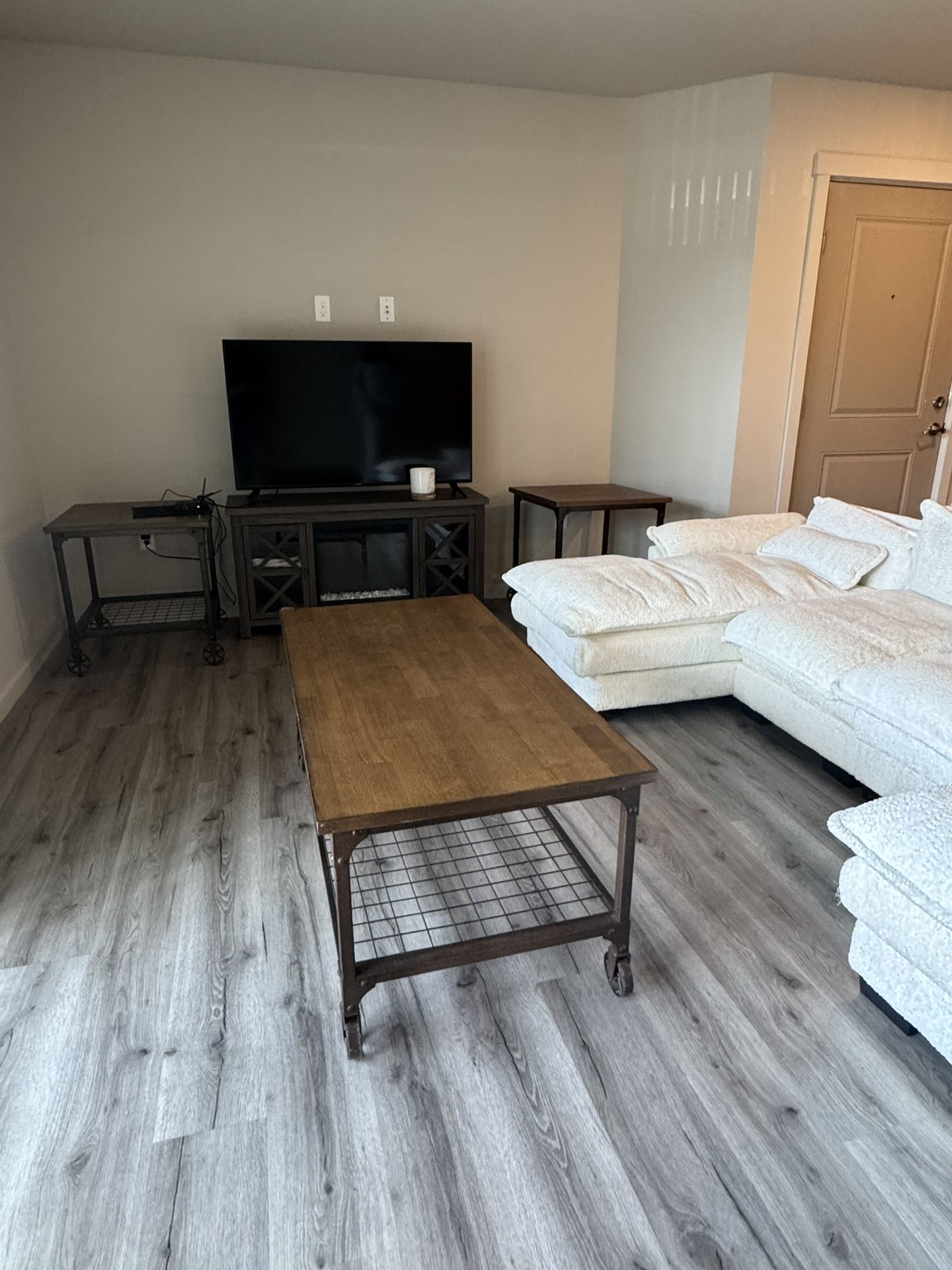 Industrial Coffee Table and End Table Set