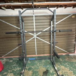 ProForm Power Rack w/ Pull-Up Bar + Steelbody Barbell