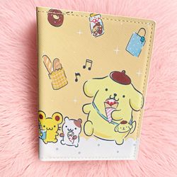 🍮🎶 Pom Pom Purin Sweet Treats Passport Wallet ✈️💛