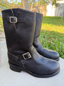Chippewa USA motorcycle leather biker work boots