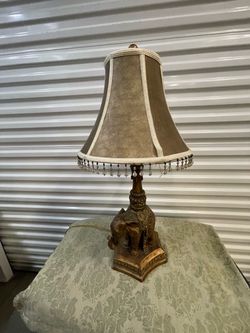 Vintage Elephant lamp with shade